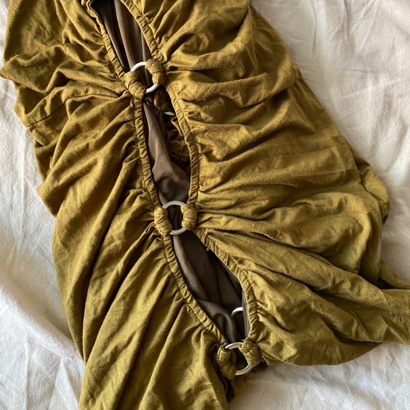 NWT XS Olive Chain Link Mock Neck Bodycon - Picture 11 of 14